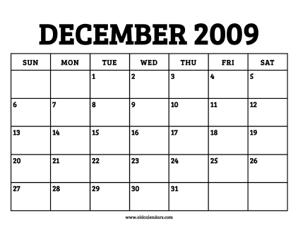 Calendar December 2009