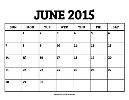 Calendar June 2015