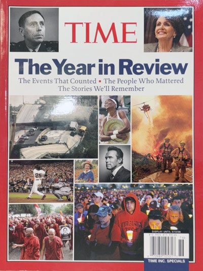 The cover of TIME Magazine “The Year In Review 2007”