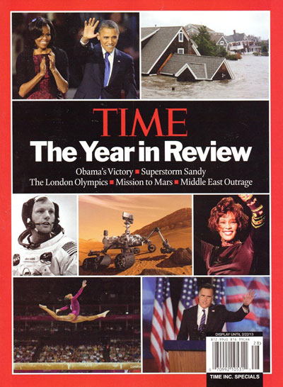 The cover of TIME Magazine “The Year In Review 2012”