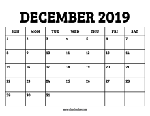 Calendar December 2019
