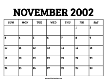 Calendar November 2002