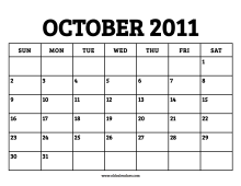 Calendar October 2011